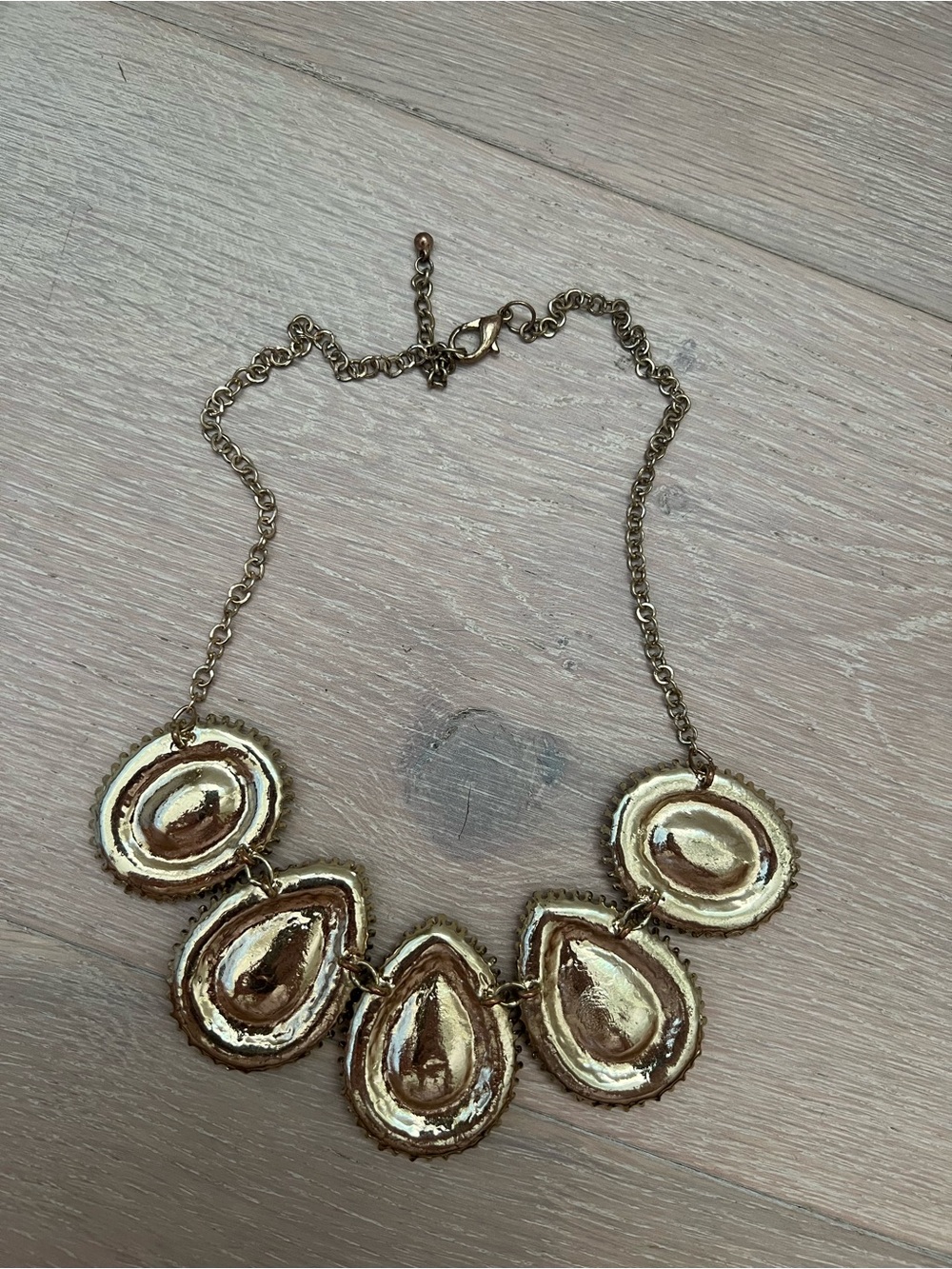 Gold-Tone Yellow Crystal Statement Necklace - Picture 2 of 2